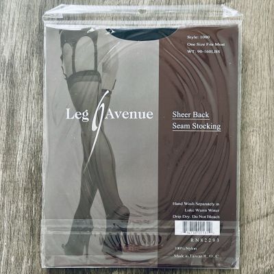 New Leg Avenue Sexy Seamed Stocking 90-160 LBS  Sheer Back 50s  Cos Play Retro